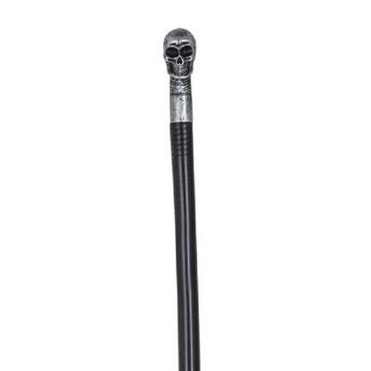 Black-Silver - Back - Bristol Novelty Unisex Adults Skull Cane