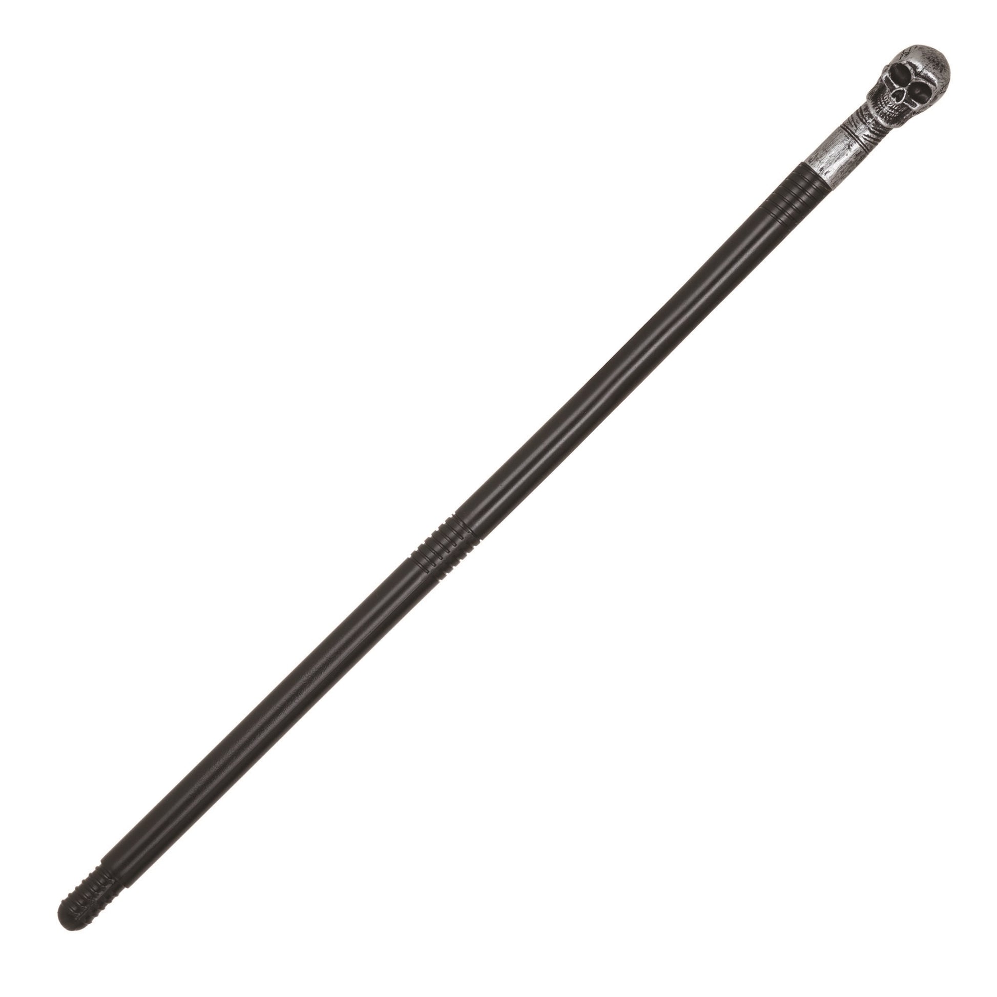 Black-Silver - Front - Bristol Novelty Unisex Adults Skull Cane
