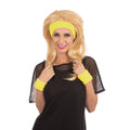 Yellow - Front - Bristol Novelty Unisex Adults 80s Headband Wristband Set