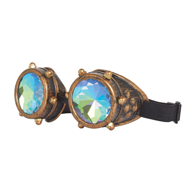Bronze - Front - Bristol Novelty Unisex Adults Steampunk Kaleidoscope Goggles