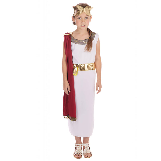 White-Red-Gold - Back - Bristol Novelty Childrens-Girls Goddess Costume