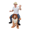 Brown-Navy - Front - Bristol Novelty Unisex Adults Lion Piggy Back Costume