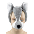 Grey-White - Back - Bristol Novelty Unisex Kids-Children Plush Wolf Mask With Sound