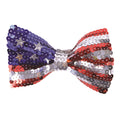 Red-White-Blue - Front - Bristol Novelty Unisex Adults USA Sequin Bow Tie