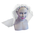 White - Back - Bristol Novelty Womens Costume Wedding Veil