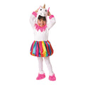 White-Pink-Rainbow - Front - Bristol Novelty Toddlers Girls Unicorn Rainbow Costume