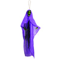 Purple-Black-Green - Front - Bristol Novelty Hanging Witch Decoration