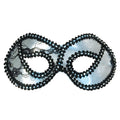 Silver-Black - Front - Bristol Novelty Unisex Adults Metallic Lace Domino Eye Mask