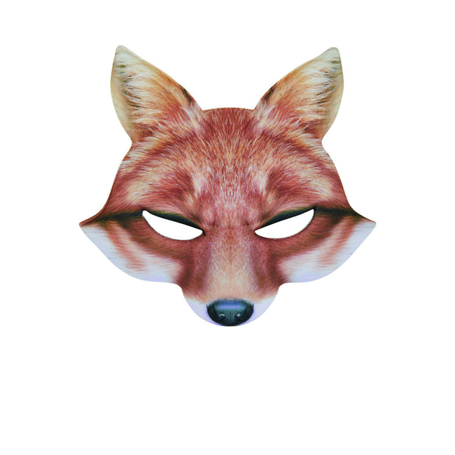 Orange-White - Front - Bristol Novelty Unisex Adults EVA Fox Mask