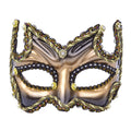 Gold-Black - Front - Bristol Novelty Unisex Adults Braid Half Face Mask