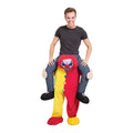 Red-Yellow - Front - Bristol Novelty Unisex Adults Scary Clown Piggy Back Costume