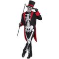 Black-White-Red - Front - Bristol Novelty Mens Mr Bone Jangles Halloween Costume