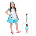 Blue-White - Back - Bristol Novelty Childrens-Girls Alice Costume