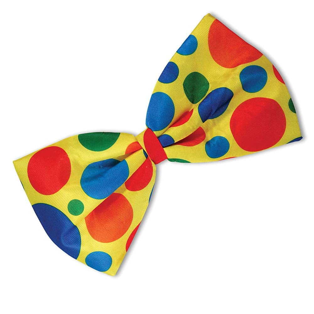 Yellow - Back - Bristol Novelty Jumbo Clown Bow Tie