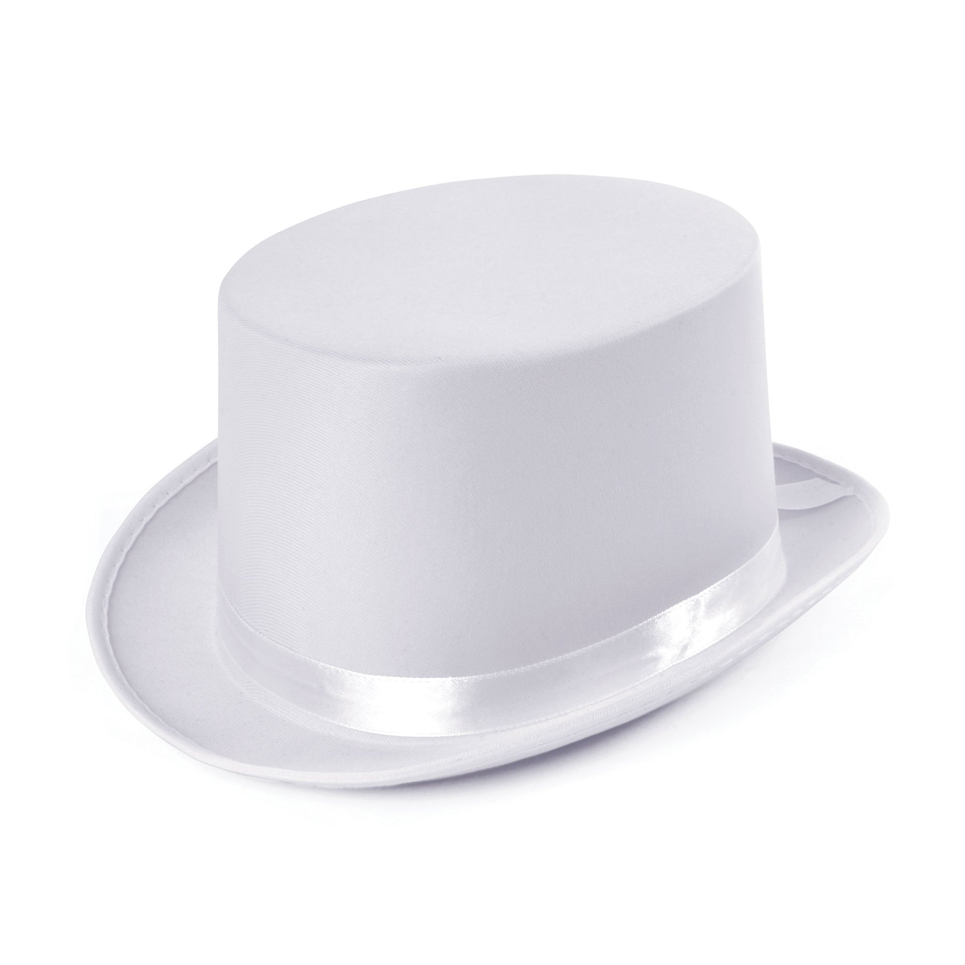 White - Front - Bristol Novelty Unisex Satin Top Hat