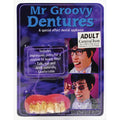 Pink-Off White - Back - Bristol Novelty Mr Groovy Dentures Fake Teeth With Impression Putty