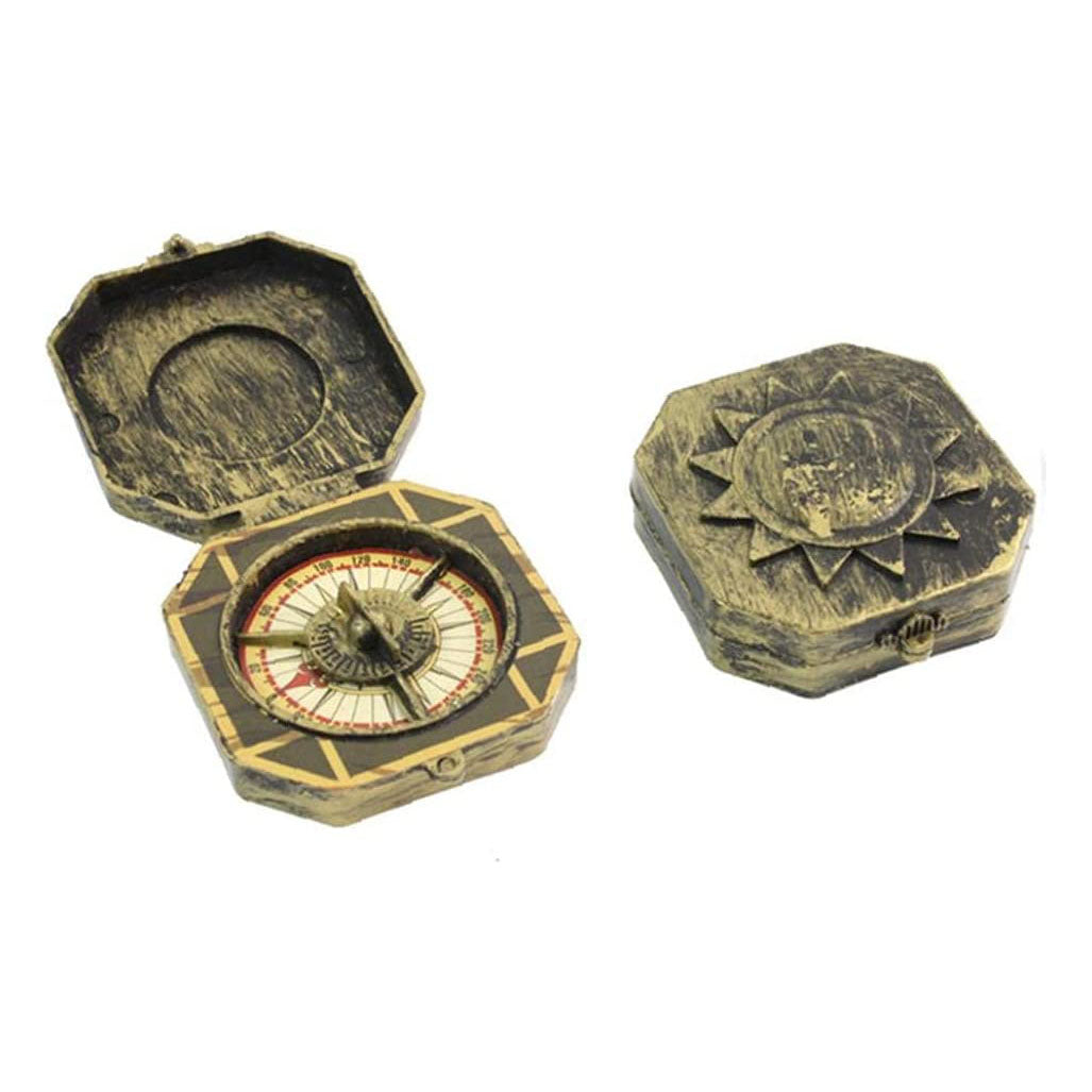 Brown-Gold - Back - Bristol Novelty Fake Pirate Compass