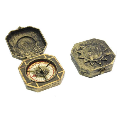 Brown-Gold - Back - Bristol Novelty Fake Pirate Compass