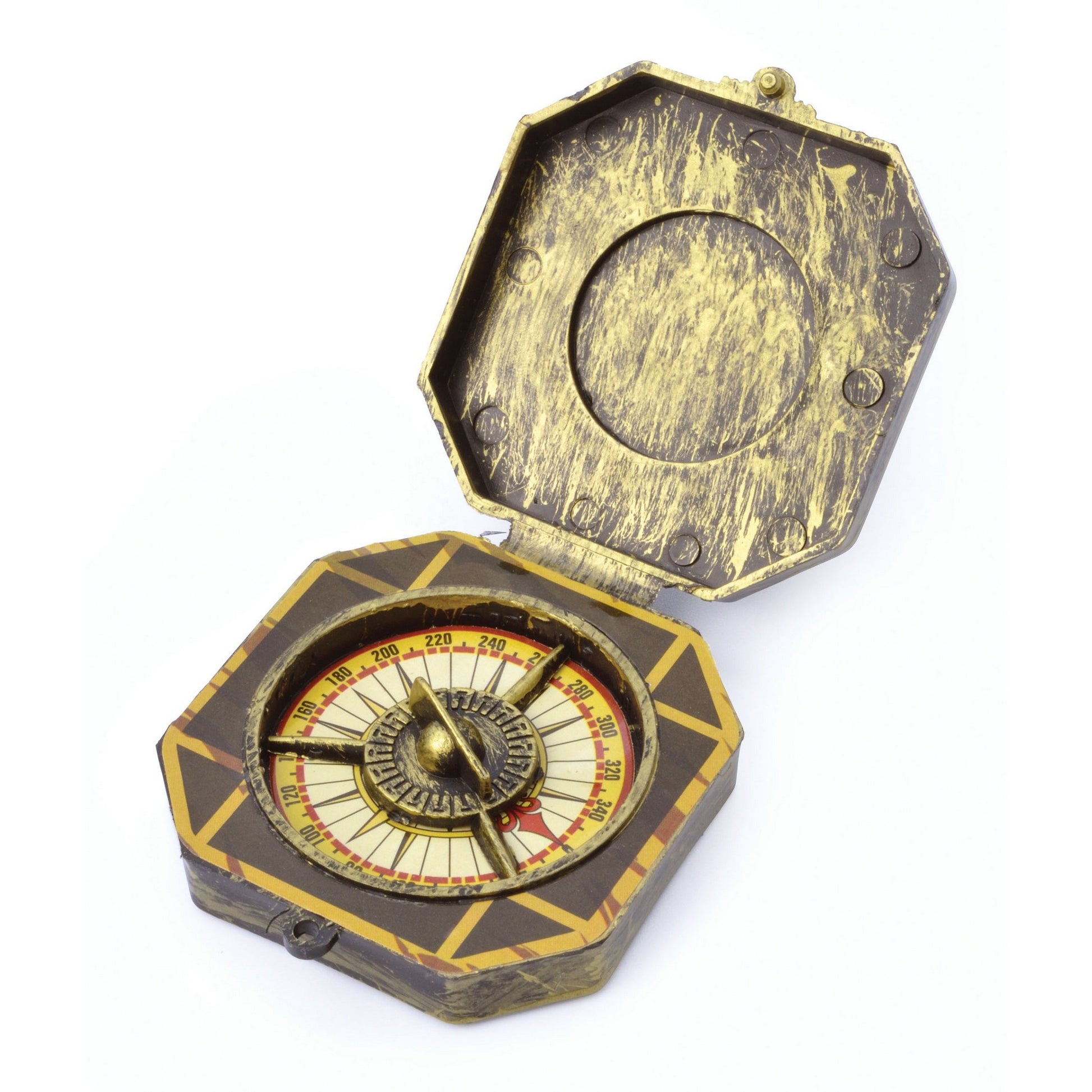 Brown-Gold - Front - Bristol Novelty Fake Pirate Compass