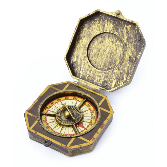 Brown-Gold - Front - Bristol Novelty Fake Pirate Compass