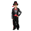 Black-Red-White - Front - Bristol Novelty Childrens-Boys Day Of The Dead Suit