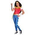 Multicoloured - Front - Wonder Woman Girls Deluxe Costume