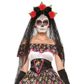 Black-Red-Green - Front - Bristol Novelty Day of the Dead Veil