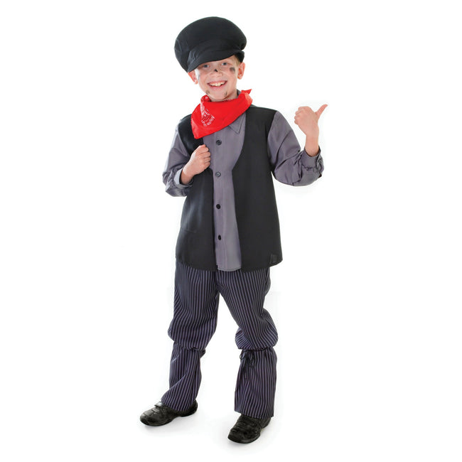 Black-Grey-Red - Front - Bristol Novelty Childrens-Kids Chimney Sweep Costume
