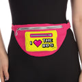 Pink-Yellow - Front - Bristol Novelty Unisex `I Love The 80s` Neon Bum Bag