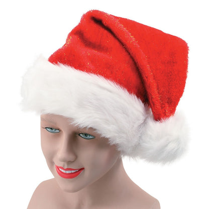 Red-White - Back - Bristol Novelty Unisex Plush Glitter Christmas Santa Hat