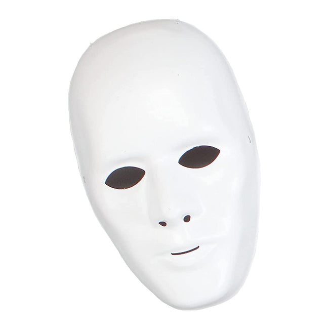 White - Front - Bristol Novelty Robot Male Face Mask