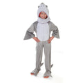 Grey - Front - Bristol Novelty Childrens-Kids Jumpsuit Shark Costume