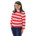 Red-White - Back - Bristol Novelty Childrens-Kids Red And White Striped Top