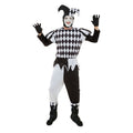 Black-White - Front - Bristol Novelty Mens Harlequin Jester Costume