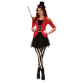 Red-Black-White - Front - Bristol Novelty Womens-Ladies Ringmaster Costume