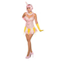 Pink-White-Yellow - Front - Bristol Novelty Womens-Ladies Clown Pin Up Costume