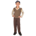 Brown-Beige - Front - Bristol Novelty Boys Wartime School Boy Costume