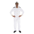 White-Black-Gold - Front - Bristol Novelty Mens Navy Officer Costume & Hat