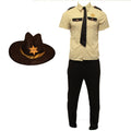 White-Black-Gold - Front - Bristol Novelty Mens US Sheriff Costume