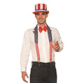 Red-White-Blue - Front - Bristol Novelty Mens USA Patriotic Collar and Braces Set