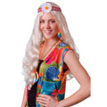 Blonde - Front - Bristol Novelty Womens-Ladies Hippy Wig With Flower Headband