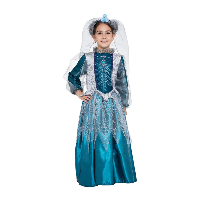 Blue - Front - Bristol Novelty Childrens-Girls Skeleton Queen Costume