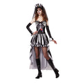 Black-White - Front - Bristol Novelty Womens-Ladies Skeleton Queen Costume