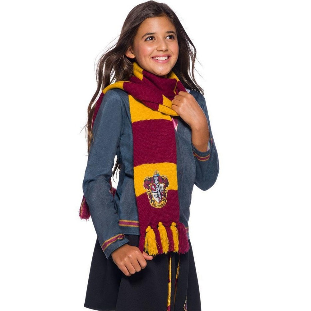 Scarlet-Gold - Front - Harry Potter Deluxe Gryffindor Winter Scarf