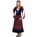 Burgundy-Black-White - Front - Forum Novelties Womens-Ladies Medieval Wench Costume