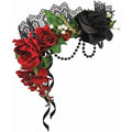 Black-Red-Green - Front - Forum Novelties Womens-Ladies Flower Costume Headwear