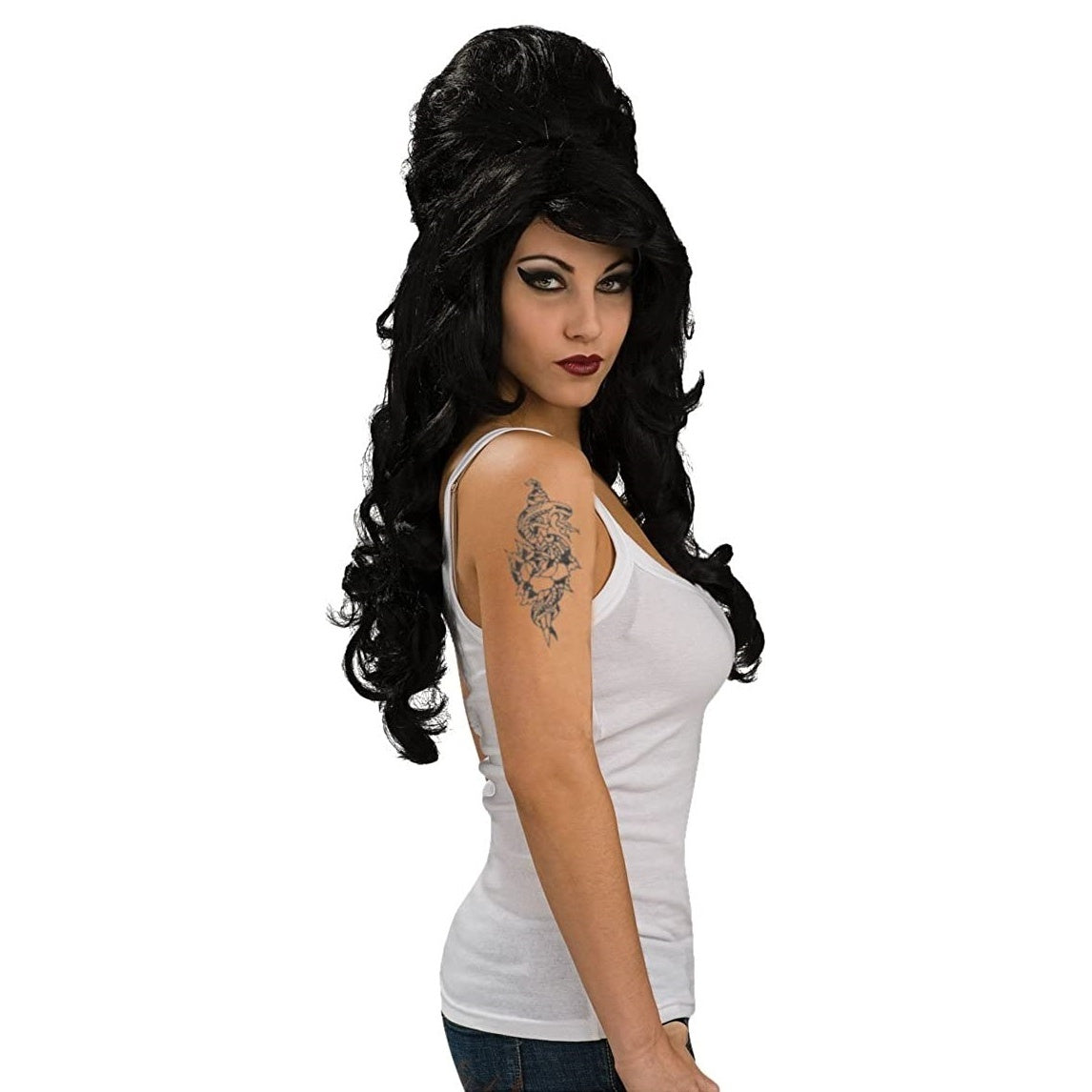 Black - Front - Rubies Rehab Wig