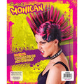 Black-Pink - Back - Bristol Novelty Womens-Ladies Mohican Wig