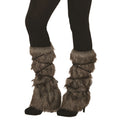 Grey - Front - Forum Novelties Unisex Adult Viking Faux Fur Costume Leg Accessory
