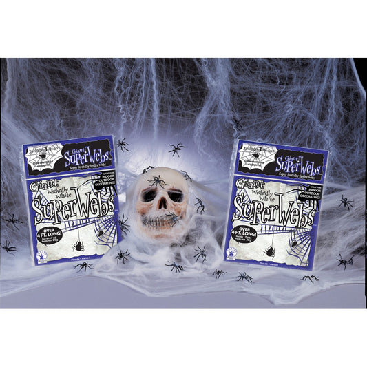 White - Front - Bristol Novelty Spider Web Halloween Decoration